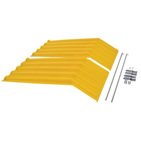 Vestil YELLOW POLY LIDS SIZE 1 STYLE H HOPPER PLID-H-100-YL